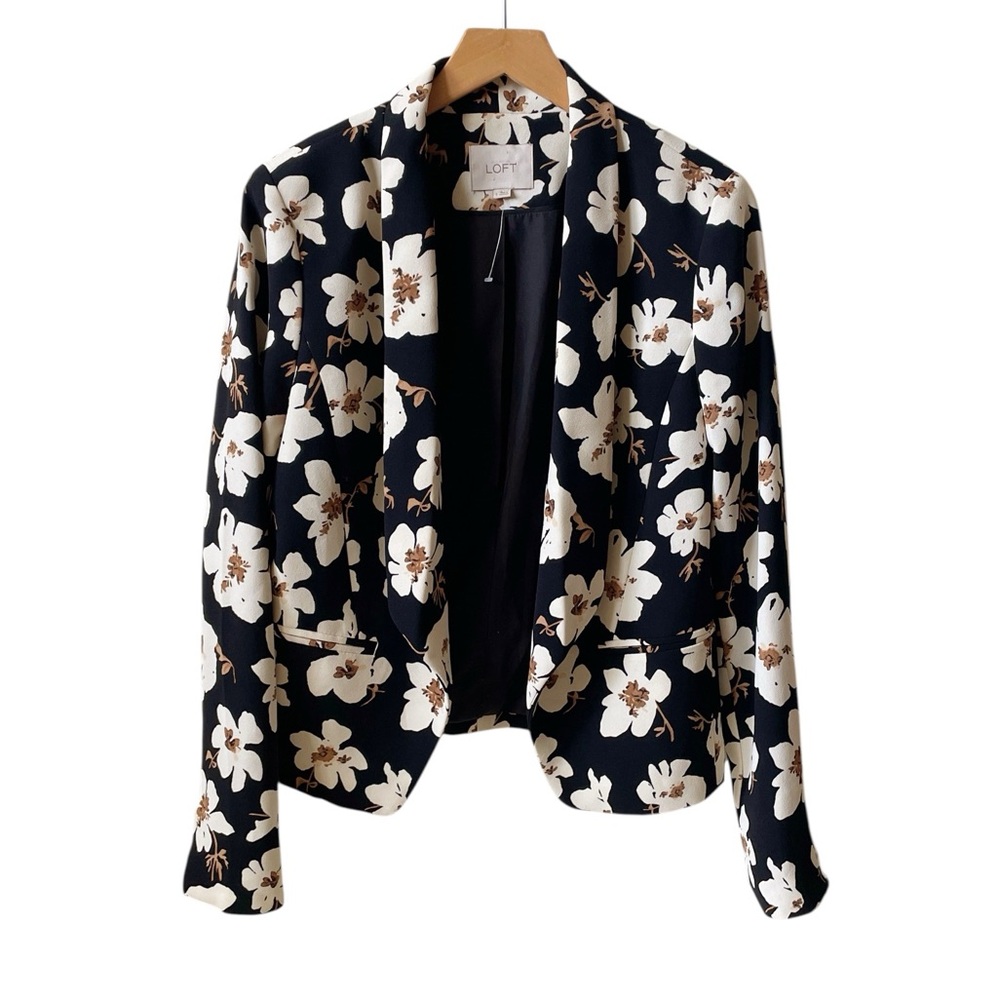 NEW Loft floral open blazer size S Small